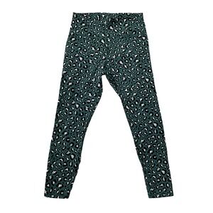 Fabletics Powerhold Leopard Print Leggings Green Black White Women's Size M